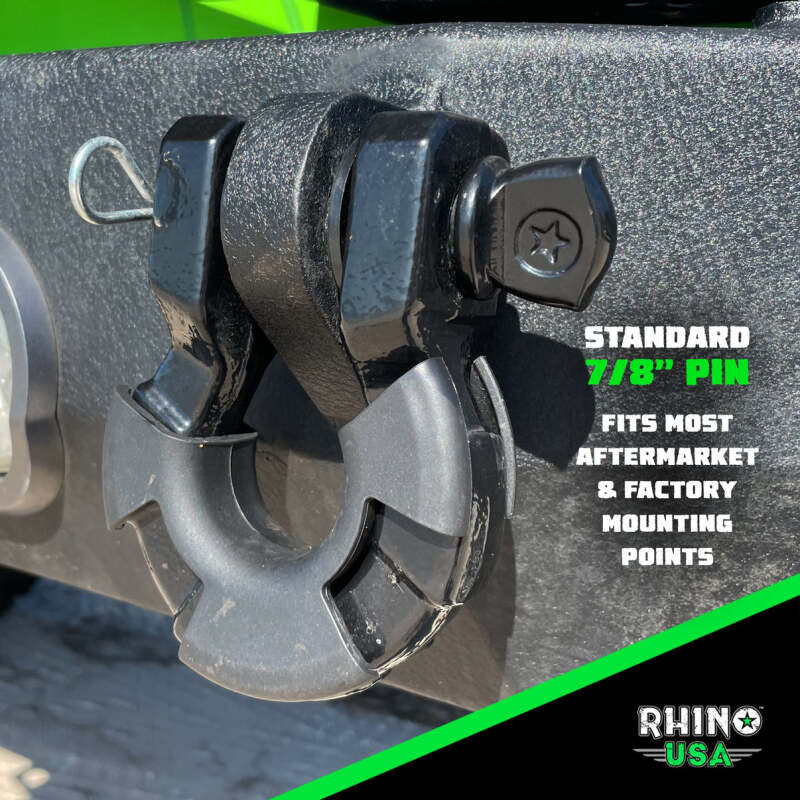 Rhino USA 8T Super Shackle 2-Pack (White) Shackle Kits Rhino USA