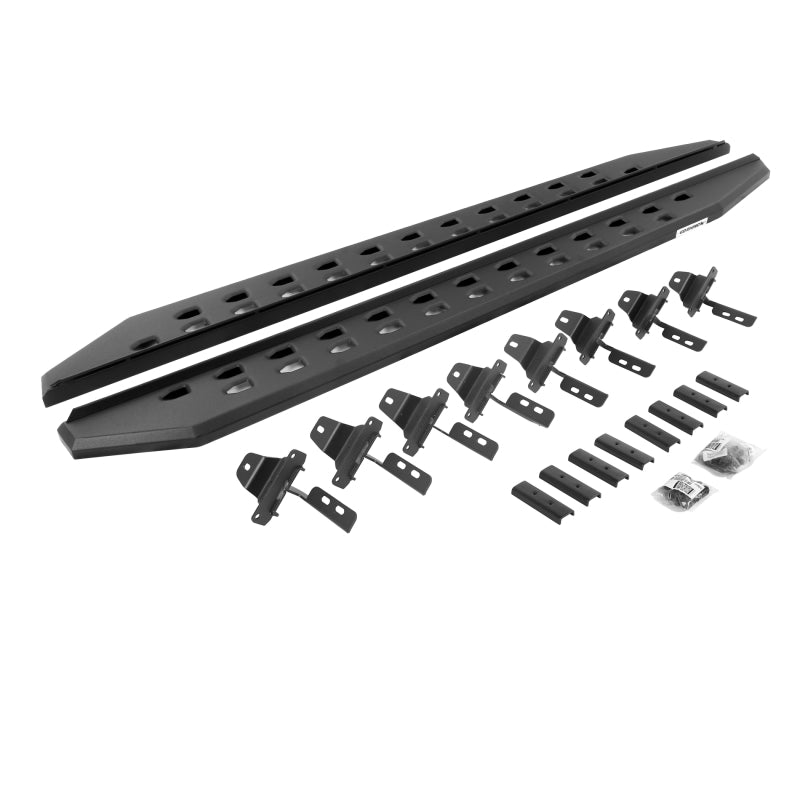 Go Rhino 18-22 Jeep Wrangler JLU 4DR RB20 Slim Running Boards Kit (Incl. Brackets) - Tex. Blk Running Boards Go Rhino