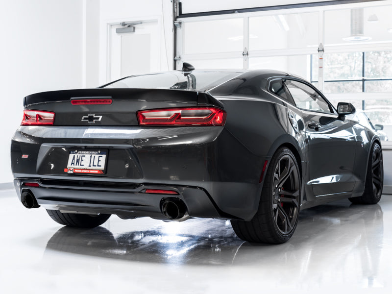 AWE Tuning 16-19 Chevrolet Camaro SS Axle-back Exhaust - Track Edition (Diamond Black Tips) Axle Back AWE Tuning