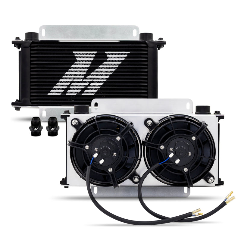 Mishimoto Universal Oil Cooler Kit - 19 Row Cooler and 2x5in Fans Oil Coolers Mishimoto