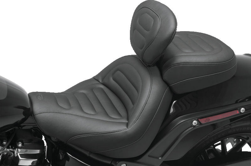 Mustang 04-21 Harley Sportster Duke 1PC Seat Regal - Black One-Piece Motorcycle Seats Mustang Motorcycle