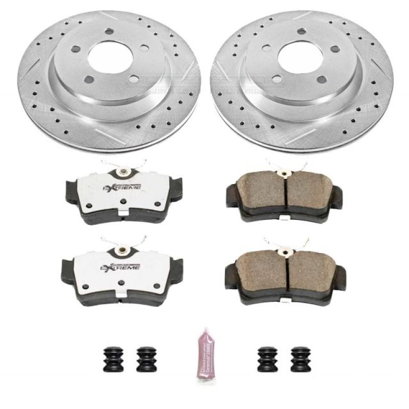 Power Stop 94-99 Ford Mustang Rear Z26 Street Warrior Brake Kit Brake Kits - Performance D&S PowerStop