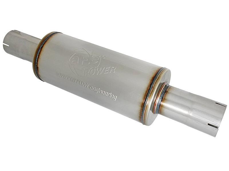 aFe ATLAS Muffler 3-1/2 IN ID Center/Center x 7 IN Dia. X 16 IN L - Round Body Muffler aFe