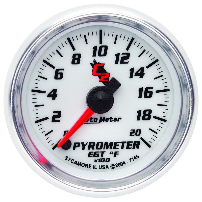 Autometer C2 52mm 2000 Deg F Electronic EGT Pyrometer Gauge Gauges AutoMeter