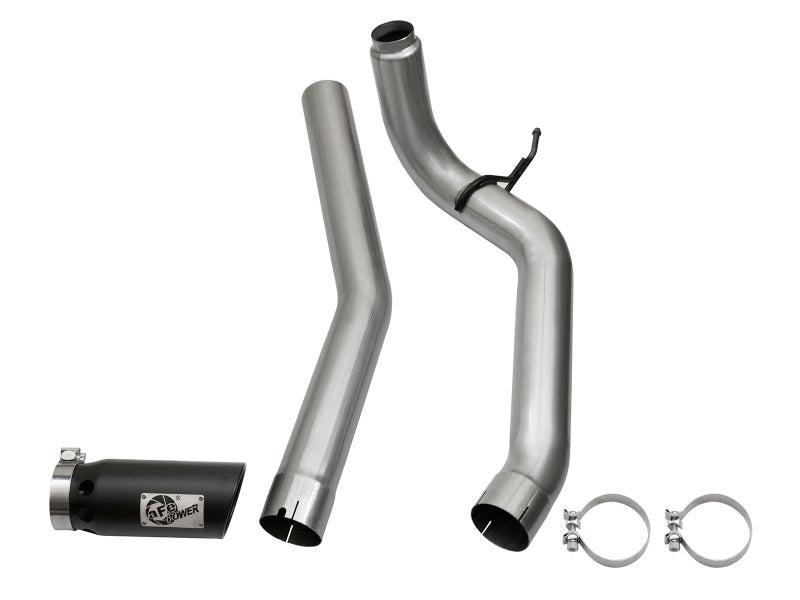 aFe LARGE Bore HD DPF-Back SS Exhaust w/ Black Tip 2016 Nissan Titan XD V8-5.0L (td) DPF Back aFe
