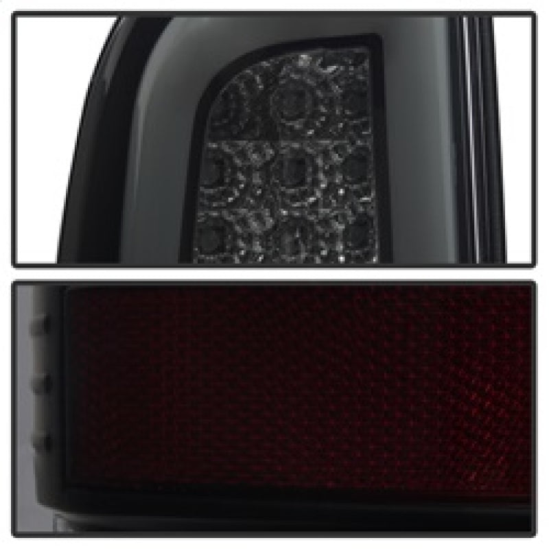 Spyder 97-03 Ford F150 Stylsd. F250 V3 Lght Bar LED Tail Lights - Blk Smk ALT-YD-FF15097V3-LBLED-BSM Tail Lights SPYDER