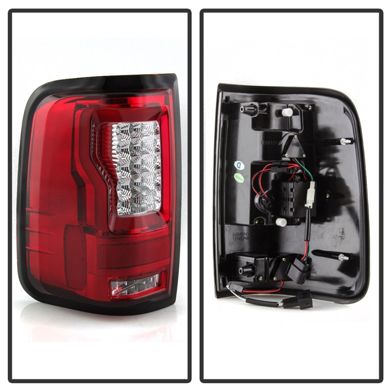 Spyder Ford F150 04-08 Styleside Tail Light V2 - LED - Red Clear ALT-YD-FF15004V2-LBLED-RC Tail Lights SPYDER