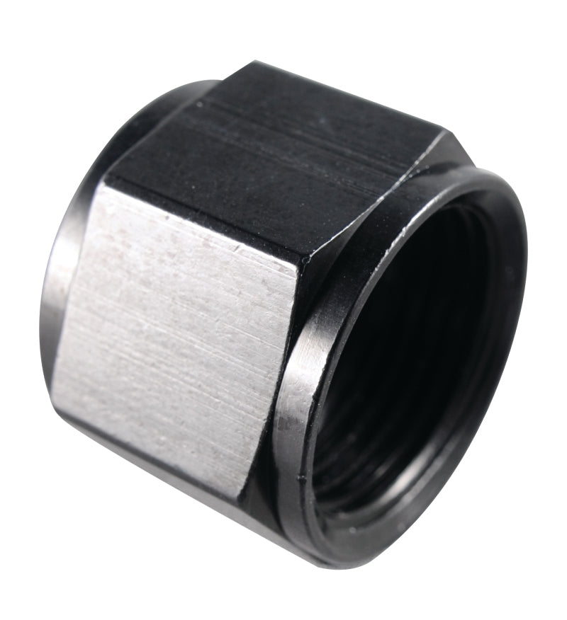 Fragola -8AN Aluminum Flare Cap w/ 1/8 FPT Black Fittings Fragola