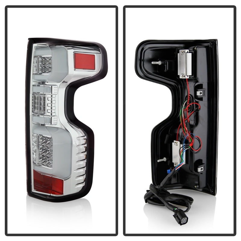Spyder Chevy Silverado 19-20 LED Tail Light Chrome ALT-YD-CS19HAL-C Tail Lights SPYDER