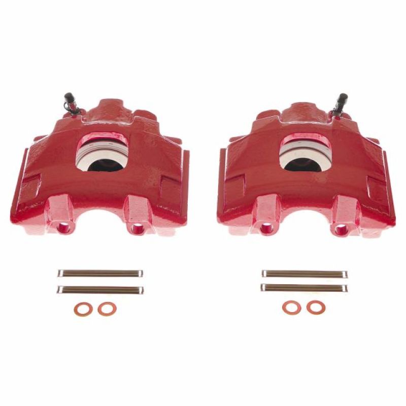 Power Stop 98-03 Mercedes-Benz ML320 Front Red Calipers w/o Brackets - Pair Brake Calipers - Perf PowerStop
