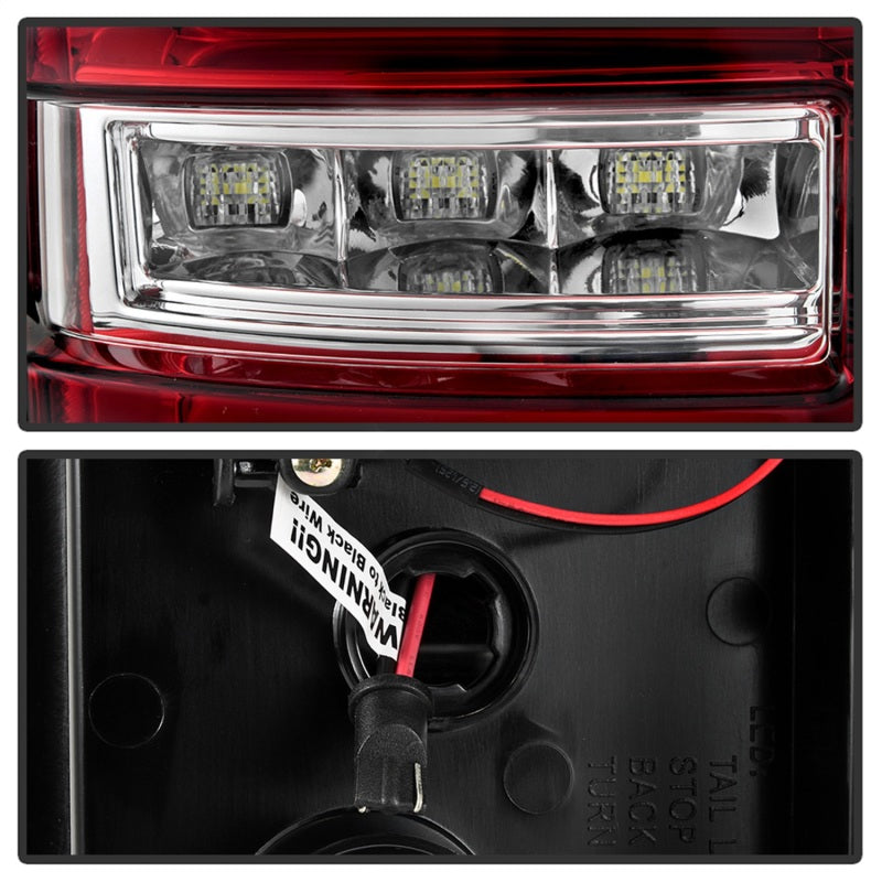 Spyder 16-17 Toyota Tacoma LED Tail Lights - Red Clear (ALT-YD-TT16-LED-RC) Tail Lights SPYDER