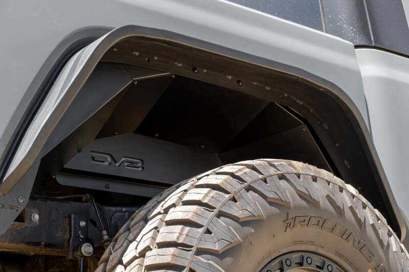 DV8 Offroad 20-24 Jeep Gladiator JT Rear Inner Fender Liners - Satin Black Wheel Well Liners DV8 Offroad