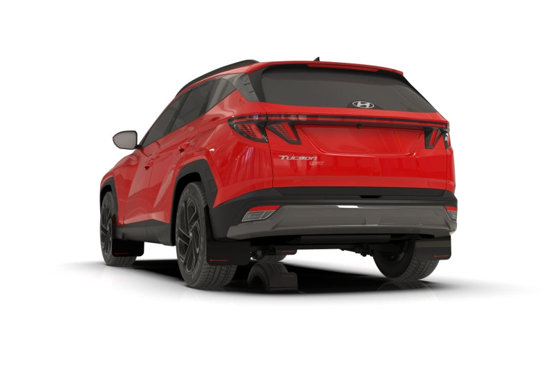 Rally Armor 2025 Hyundai Tucson ICE XRT Black UR Mud Flap - Red Logo Mud Flaps Rally Armor