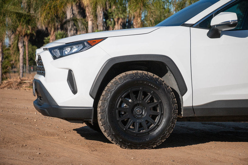 ICON Ricochet 17x8 5x4.5 38mm Offset 6in BS Satin Black Wheel Wheels - Cast ICON