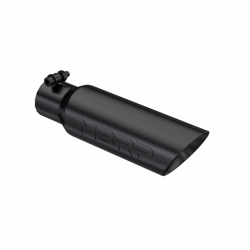MBRP Universal Tip 3.5 O.D. Dual Wall Angled 2.5 inlet 12 length - Black Finish Tips MBRP