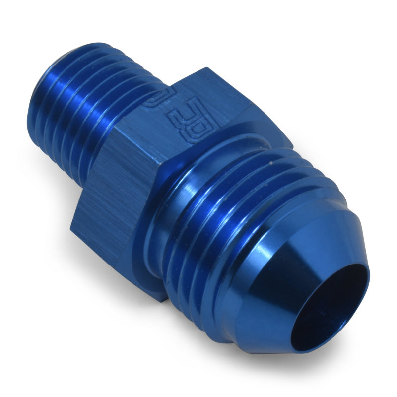 Russell Performance -6 AN to 3/8in NPT Straight Flare to Pipe (Blue) (25 pcs.) Fittings Russell