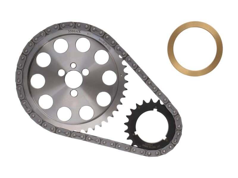 Manley Billet Timing Chain Kit - Small Block Chevrolet - BBC Snout - Brass Shim Timing Chains Manley Performance
