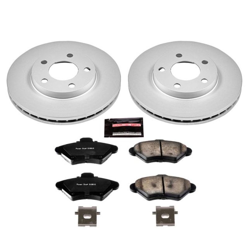 Power Stop 94-98 Ford Mustang Front Z17 Evolution Geomet Coated Brake Kit Brake Kits - Performance Blank PowerStop