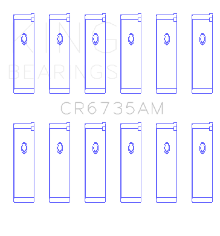 King Engine Bearings Mitsubishi 6G74 3000GT/Dodge Stealth (Size 0.25) Performance Rod Bearing Set Bearings King Engine Bearings