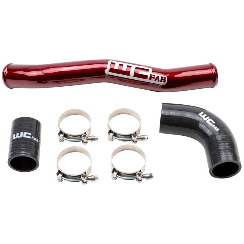 Wehrli 2020-2024 Chevrolet 6.6L L5P Duramax Upper Coolant Pipe - WCFab Red Radiator Hoses Wehrli