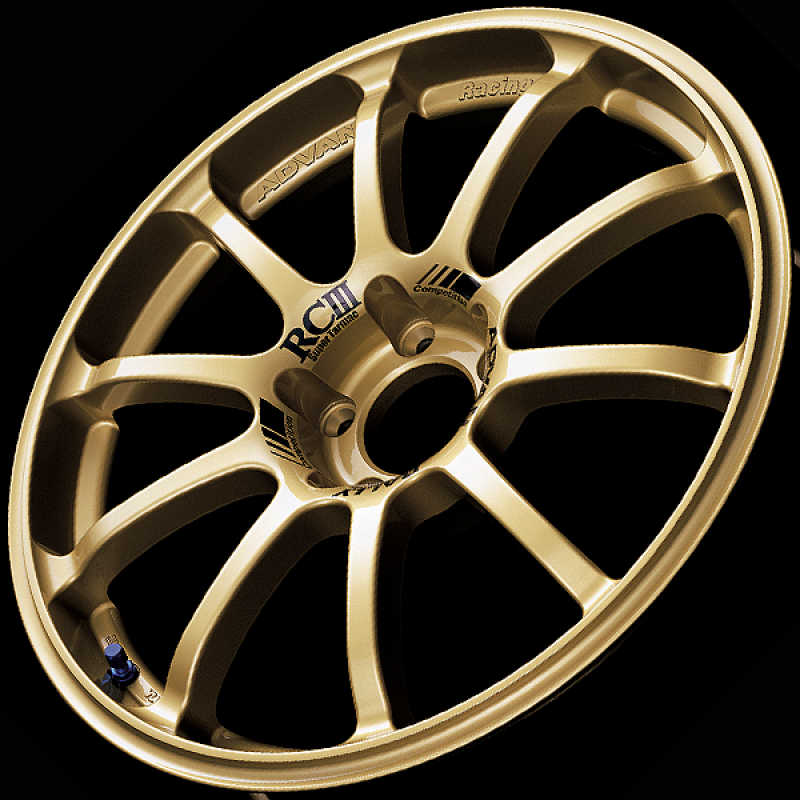 Advan RCIII 18x8.5 +38mm 5x114.3 Racing Gold Wheel Wheels - Cast Advan