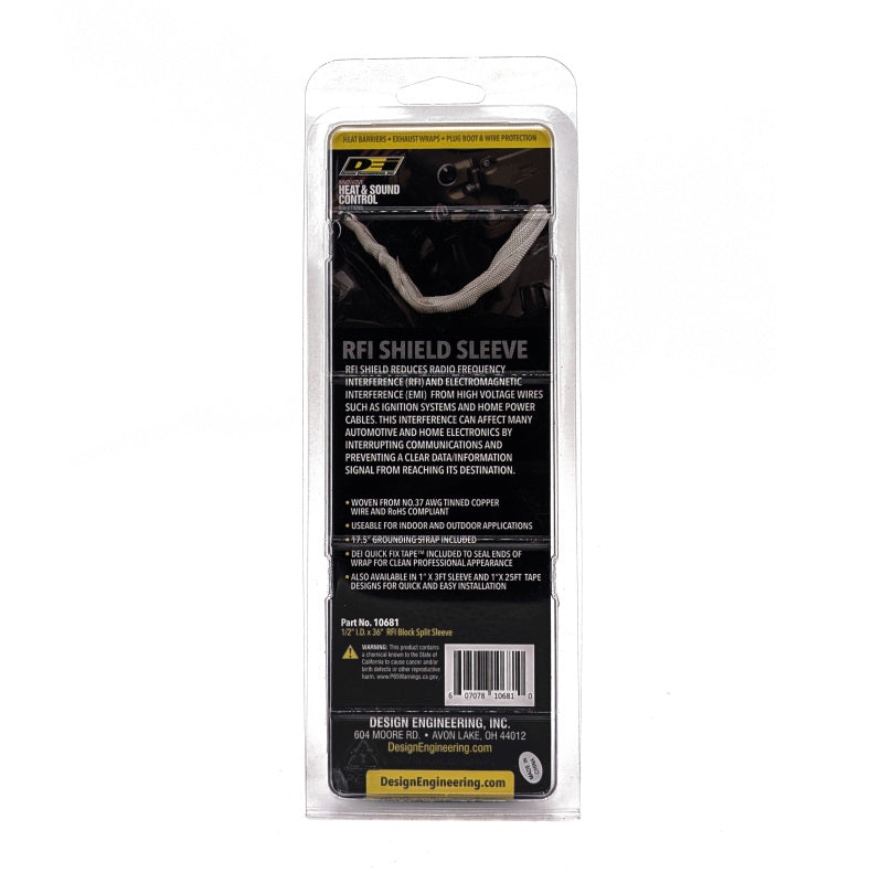 DEI RFI Shield Split Sleeve - 1/2in x 3ft Thermal Sleeves DEI