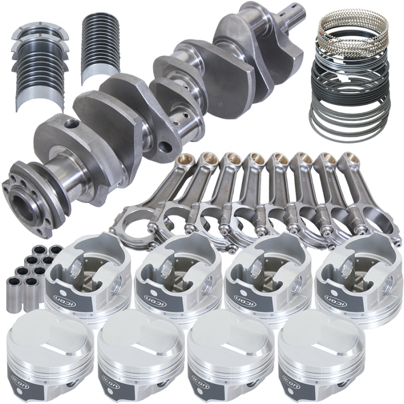 Eagle Chevy 454 4.000in Crank 6.135in I-Beam Rods 43cc Dome 4.350in Pistons Rotating Assembly Rotating Assemblies Eagle
