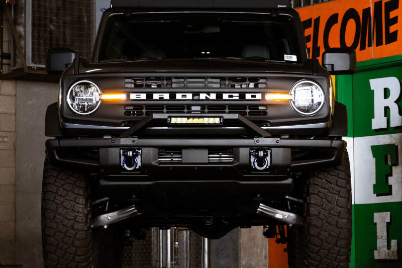 DV8 Offroad 21-22 Ford Bronco Factory Modular Front Bumper Bull Bar Bumpers - Steel DV8 Offroad