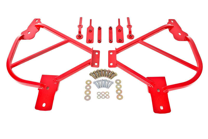 BMR 10-15 5th Gen Camaro Bolt-On Subframe Connectors - Red Chassis Bracing BMR Suspension