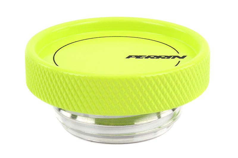 PERRIN 02-25 Subaru Impreza/WRX/STI & 13-25 Crosstrek/BRZ/FR-S/GR86/GR86 Oil Fill Cap - Neon Yellow Oil Caps Perrin Performance