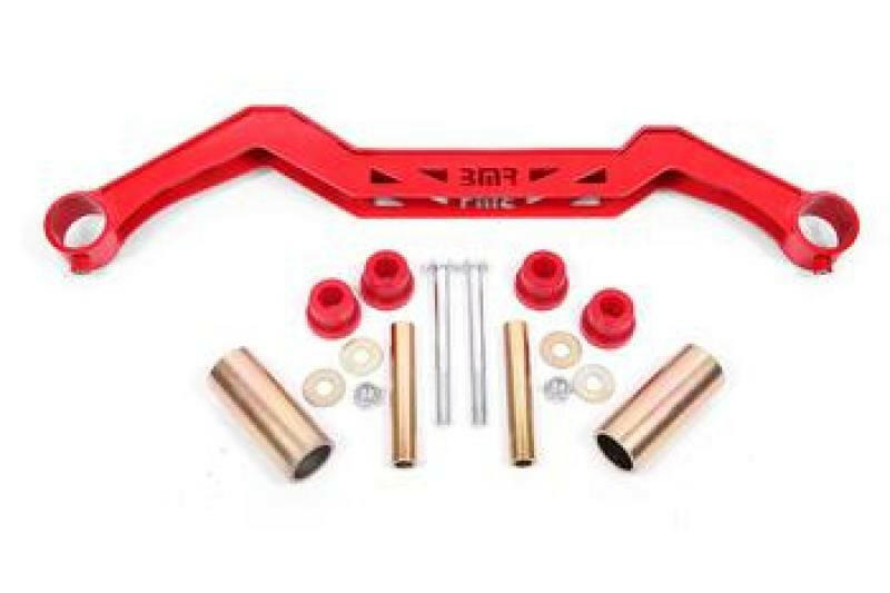 BMR 79-93 Ford Mustang Transmission Crossmember TH350/PG/700R4/C4/C6/AOD/4L60 - Red Crossmembers BMR Suspension