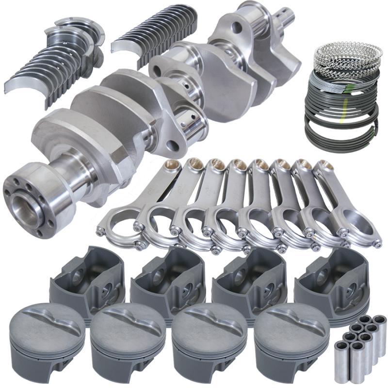 Eagle Chevy 350 1Pc 3.750in Crank 5.700in H-Beam -5cc Flat Top 4.060in Pistons Balanced Assembly Rotating Assemblies Eagle