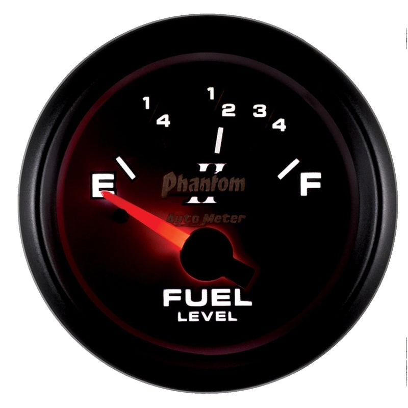 Autometer Phantom 2-1/16in 73-10 OHM Fuel Level Gauge Gauges AutoMeter
