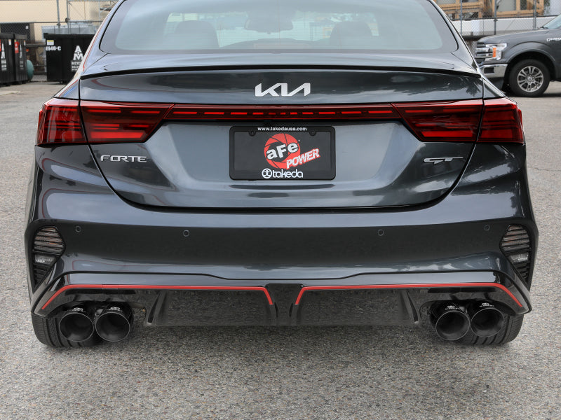 aFe 22-24 Kia Forte GT 1.6L 3in-2.5in 304 Stainless Steel Axle-Back Exhaust w/ Black Tips Axle Back aFe