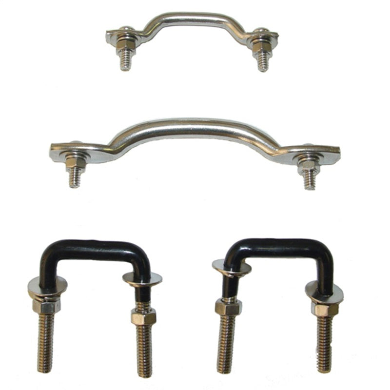 Rugged Ridge 55-95 Jeep CJ / Jeep Wrangler Stainless Steel Windshield Tie Down Kit Tie Rods Rugged Ridge