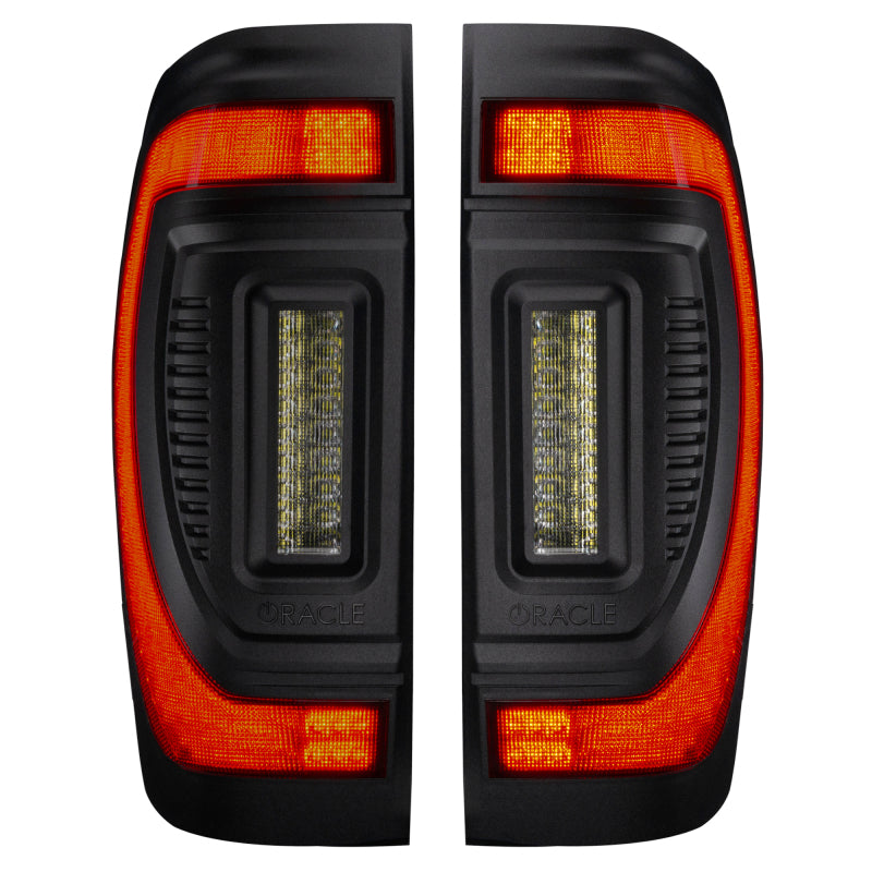 Oracle 19-23 GMC Sierra Black Series Flush Style LED Tail Lights - Factory Halogen Tail Lights ORACLE Lighting