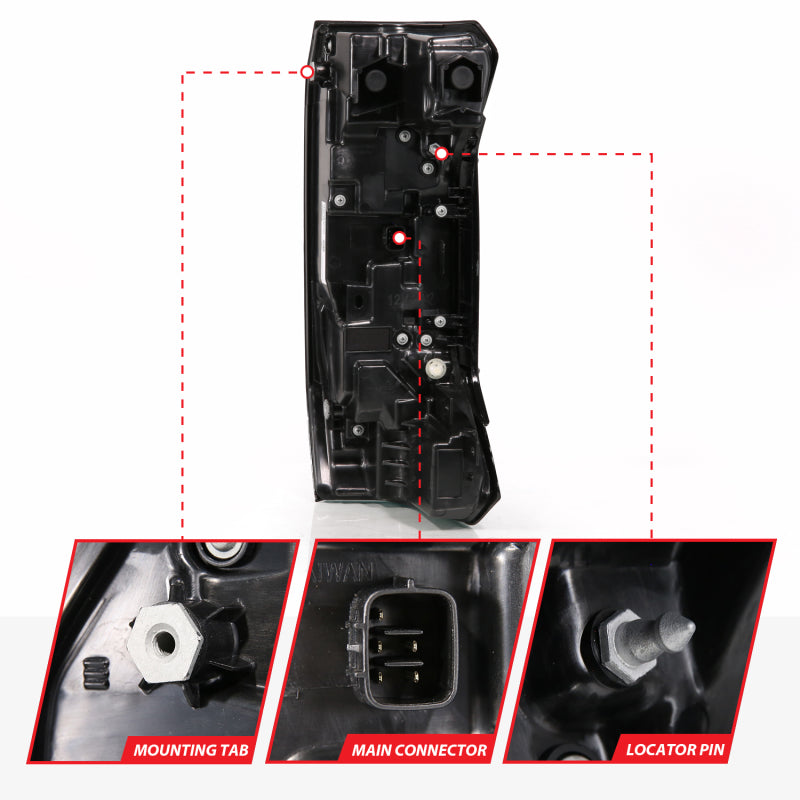 ANZO 22-24 Toyota Tundra Z-Series Full LED Tail Lights Smoke Lens Init/SeqSig- Pair Tail Lights ANZO