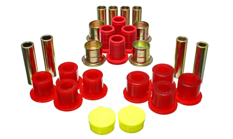 Energy Suspension 87-04 Dodge Dakota / 98-03 Durango 4WD Red Front End Control Arm Bushing Set Bushing Kits Energy Suspension