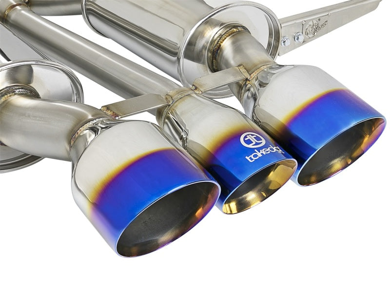 aFe Takeda 3in 304 SS Cat-Back Exhaust w/ Blue Flame Tips 2017+ Honda Civic Type R I4 2.0L (t) Catback aFe