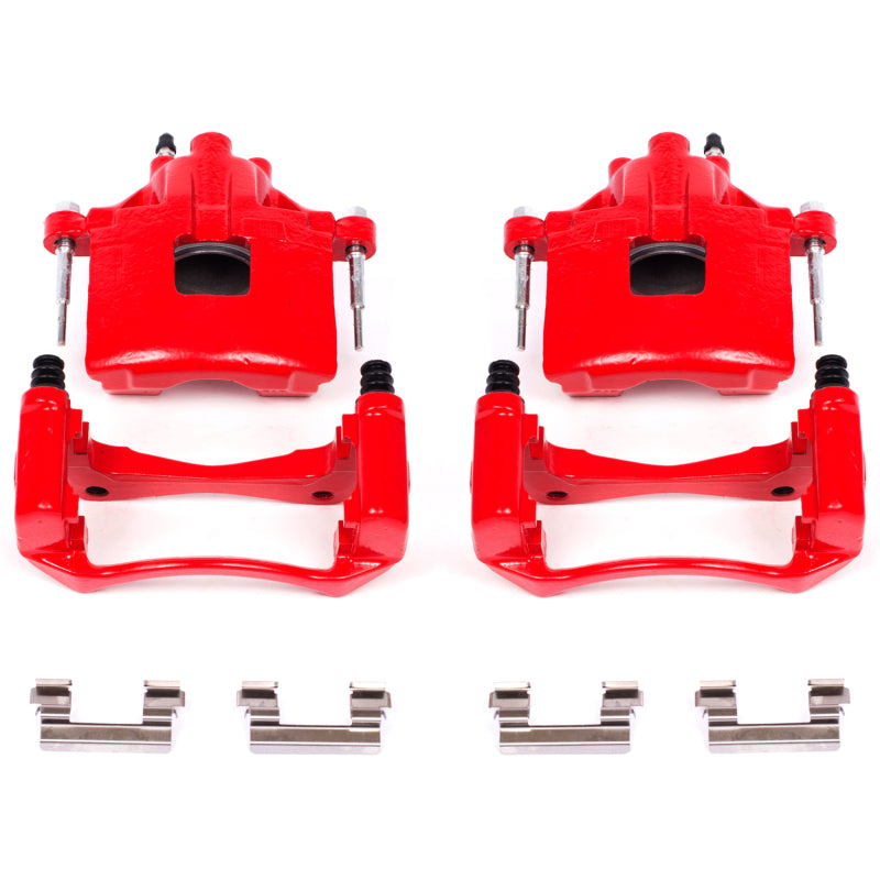 Power Stop 00-05 Buick LeSabre Front Red Calipers w/Brackets - Pair Brake Calipers - Perf PowerStop