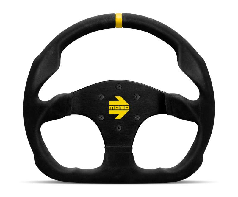 Momo MOD30 Steering Wheel 320 mm - Black Suede/Black Spokes/1 Stripe Steering Wheels MOMO