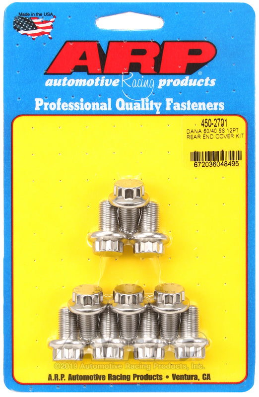 ARP Ford Dana 60/40 SS Rear End Cover Bolt Kit Main Stud & Bolt Kits ARP