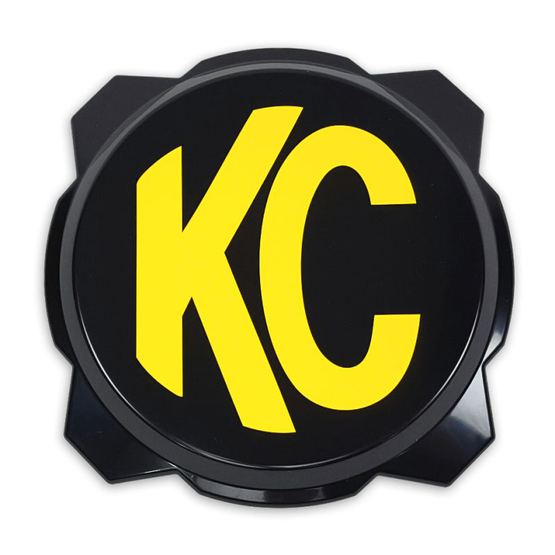 KC HiLiTES 6in. Hard Cover for Gravity Pro6 LED Lights (Single) - Black w/Yellow KC Logo Light Covers and Guards KC HiLiTES