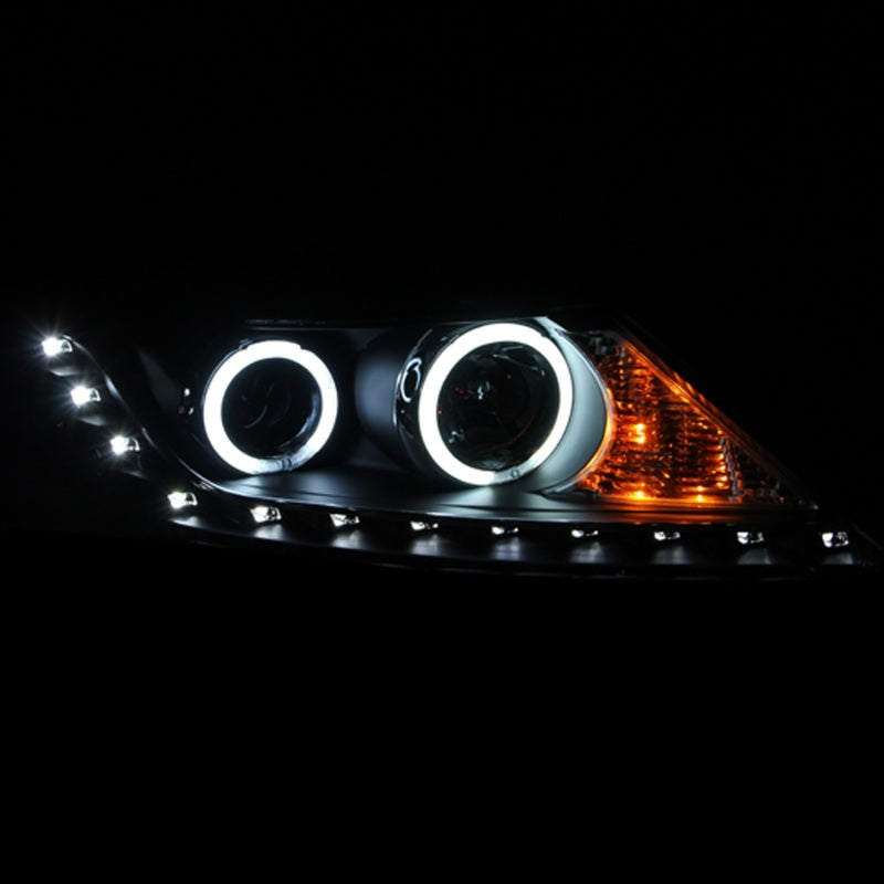 ANZO 2011-2013 Kia Sorento Projector Headlights w/ Halo Black (CCFL) Headlights ANZO