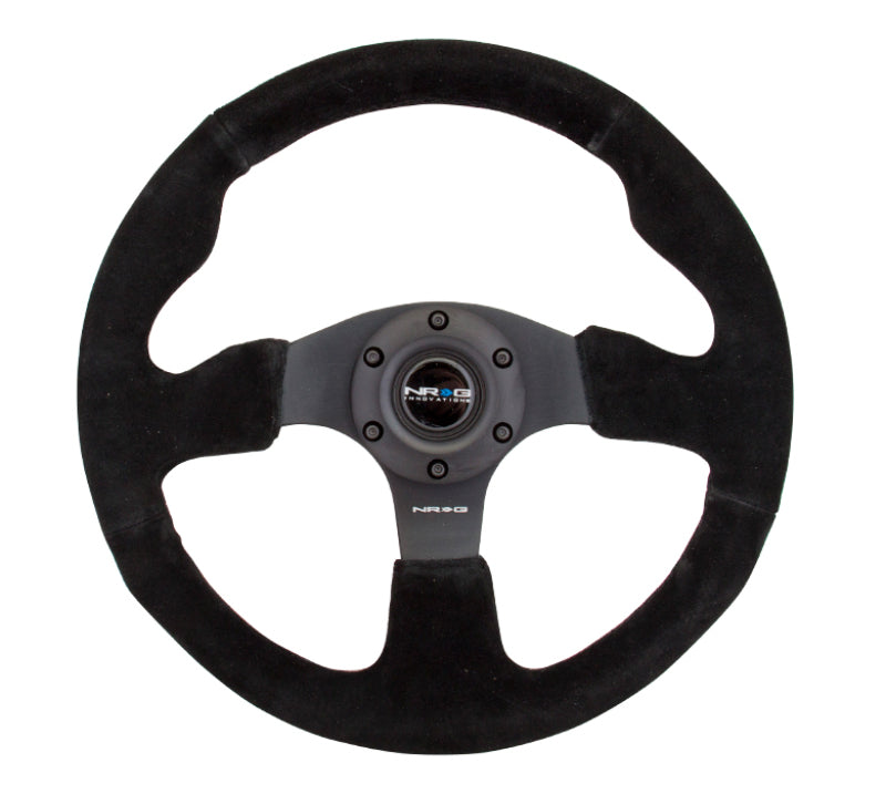 NRG Reinforced Steering Wheel (320mm) Suede w/Black Stitch Steering Wheels NRG