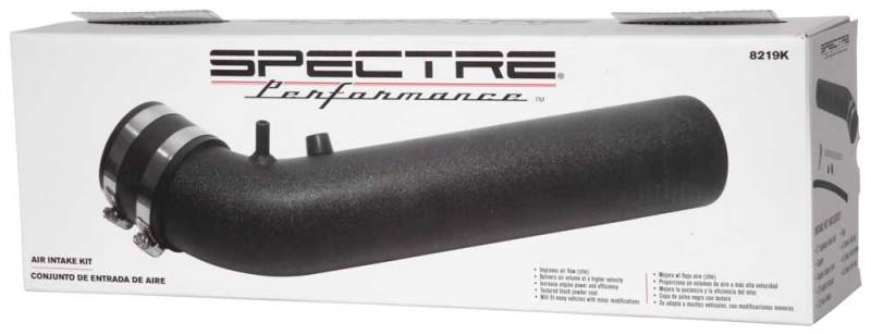 Spectre Universal Intake Tube Kit 3in. - Aluminum - Black Aluminum Tubing Spectre