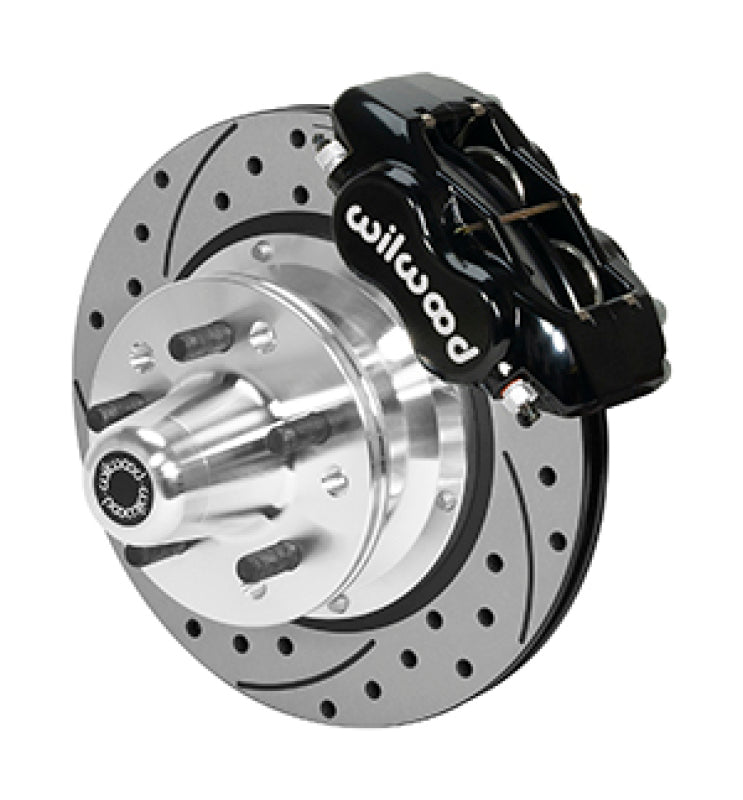 Wilwood Forged Dynalite Pro Series Front Brake Kit Black Caliper 11.00in SRP Drilled & Slotted Rotor Big Brake Kits Wilwood
