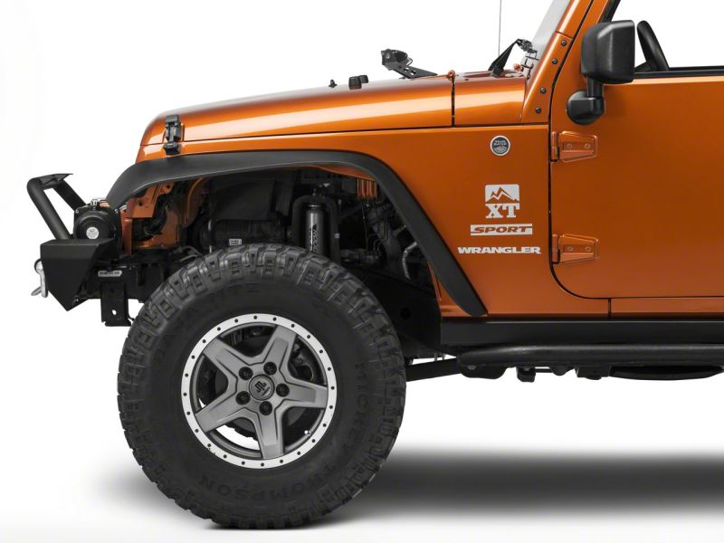 Raxiom 07-18 Jeep Wrangler JK 24-In Light Bar Hood Mounting Brackets Brackets Raxiom