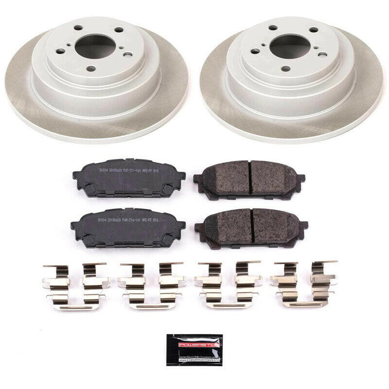 Power Stop 03-07 Subaru Impreza Rear Semi-Coated Rotor Kit Brake Kits - Performance Blank PowerStop