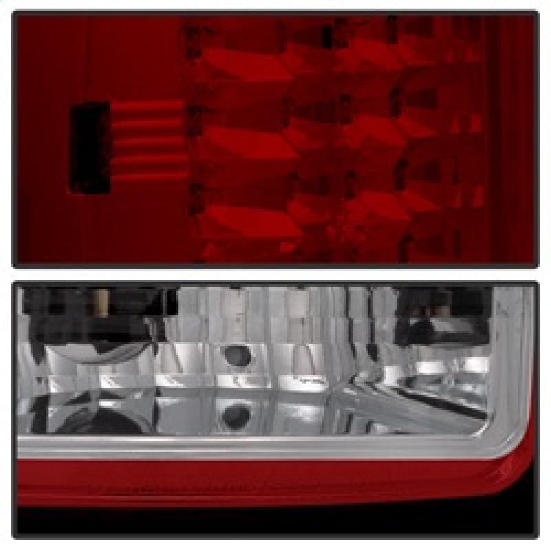 Spyder GMC Sierra 07-13 (Not 3500 Dually 4 Rear Wheels)LED Tail Lights Red Clear ALT-YD-GS07-LED-RC Tail Lights SPYDER